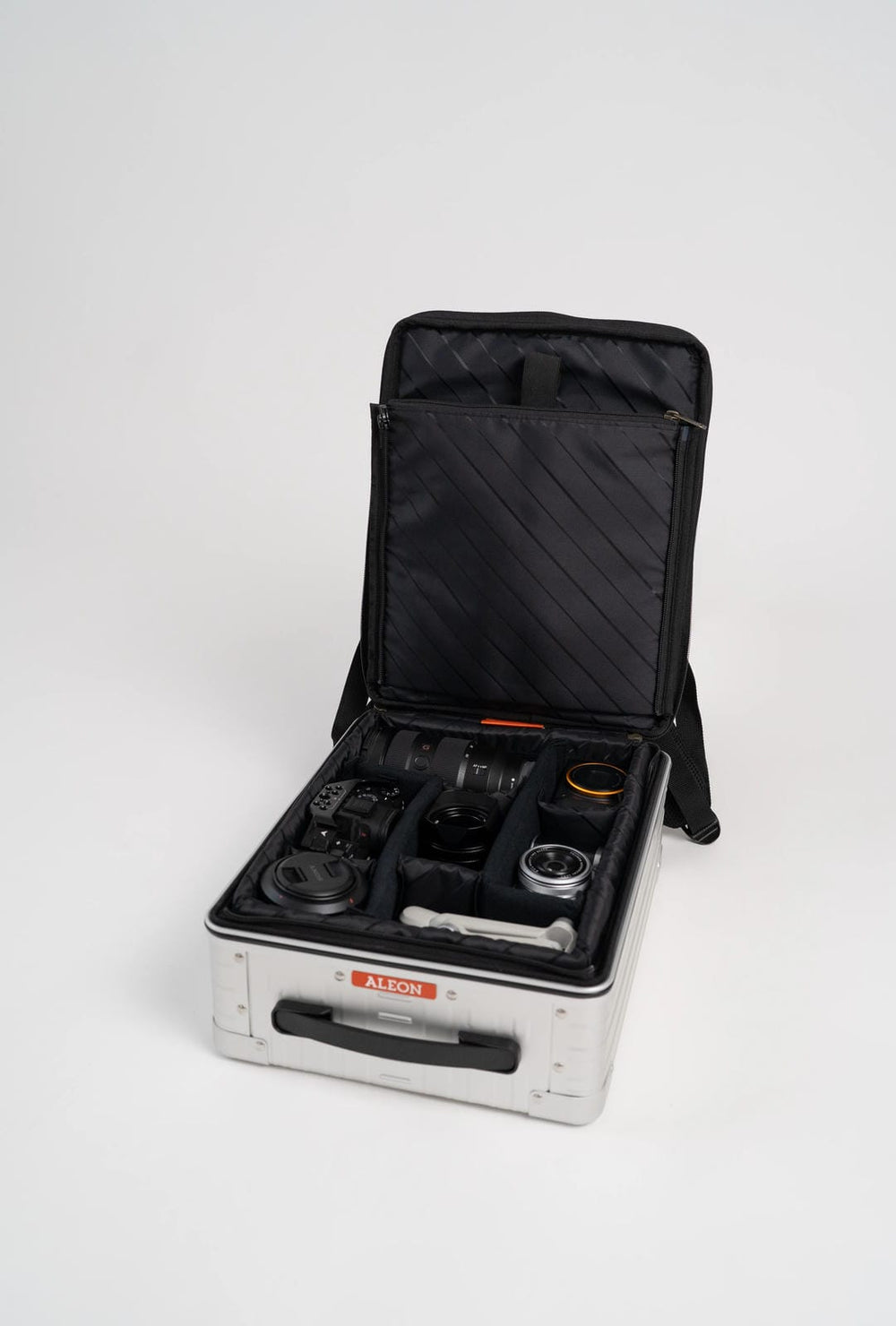 LOULEX-ALEON 16" HYBRID-CAMERABAG-PLATINO